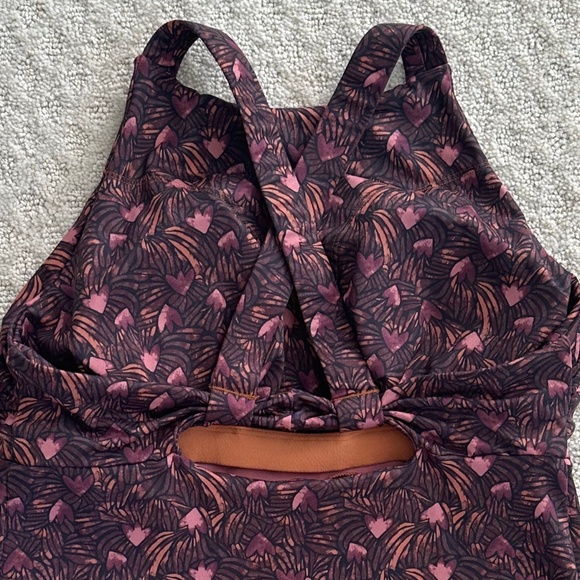 Patagonia Magnolia Spring A-Line Floral Dress Brown/Pink Small Outdoors Travel - Picture 9 of 14